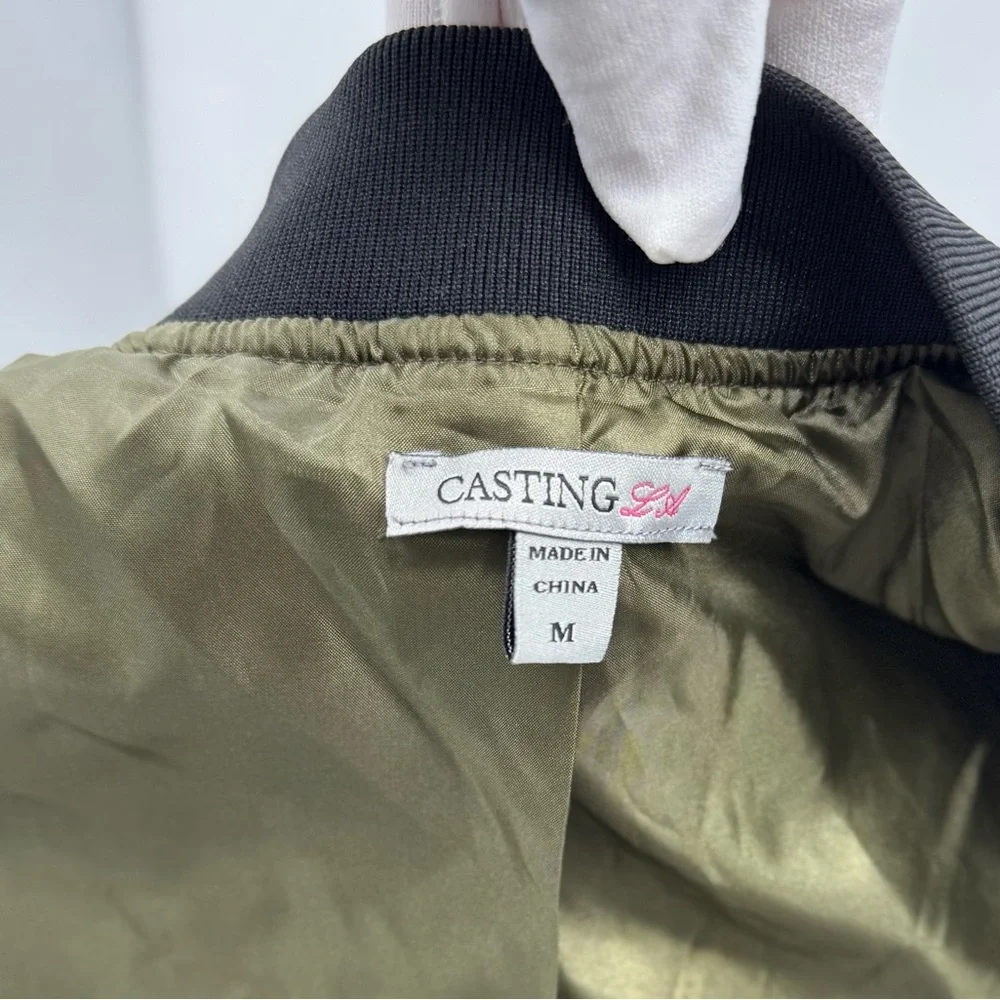 Vintage CASTING LA Olive Green Route 66 Bomber Jacket Never Been Worn Size: M